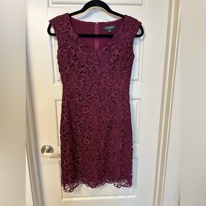 Plum lace dress